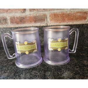 Set of 2 Wizarding World of Harry Potter Butterbeer Collectible Plastic Mugs12oz